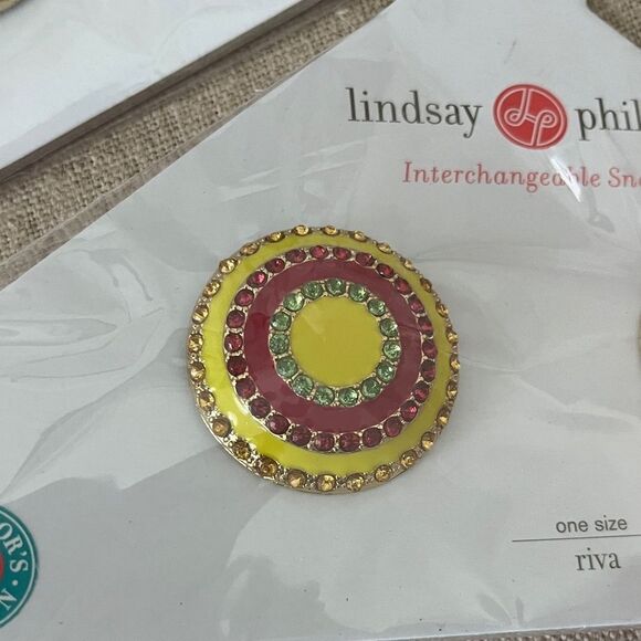 Lindsay Phillips interchangeable Snaps Jamie (Teal) Reva (Yellow) - Picture 5 of 6